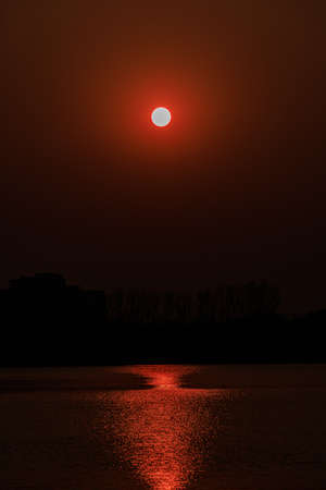 sunset golden viewの写真素材