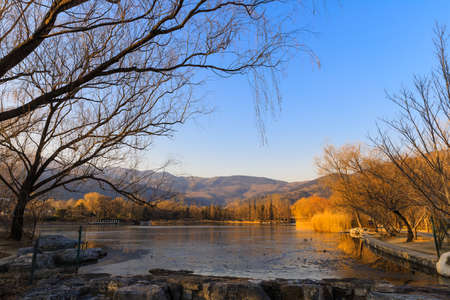 China Beijing summer palace lake wonderful viewの写真素材