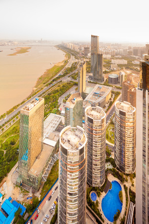 Bird view at Shanghai China.の写真素材