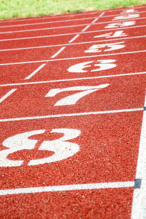 number 1 2 3 on race track in stadium