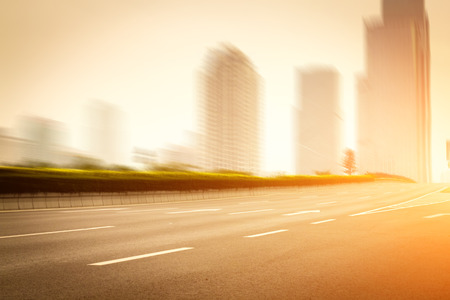 The city's streets and carの写真素材