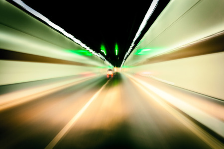 night drive blussed in motionの写真素材