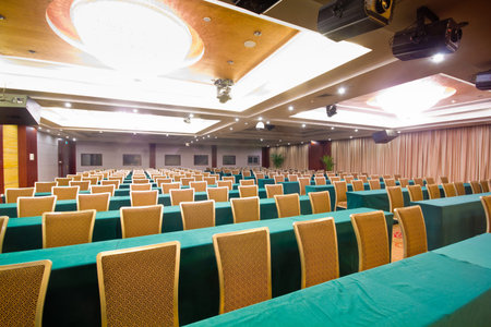 empty seats in conference center  viewのeditorial素材