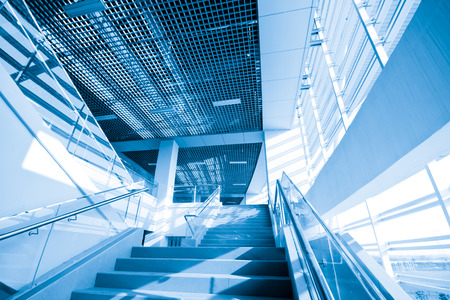 Local interior staircase, blue hueのeditorial素材