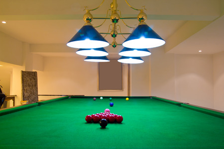 Snooker, indoor environment and lightingのeditorial素材