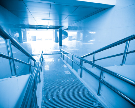 Local interior staircase, blue hueのeditorial素材