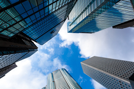 modern business center in hongkongの写真素材