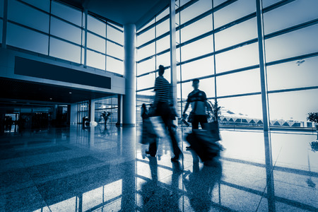 passenger in the shanghai pudong airport.interior of the airport.のeditorial素材