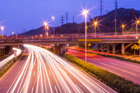 Traffic through the city