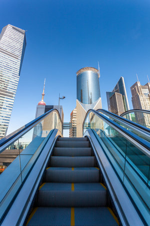 escalator in the outdoorのeditorial素材