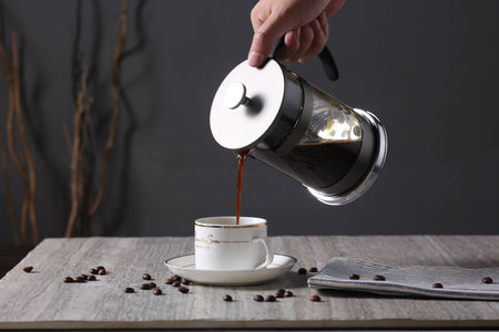 Coffee maker with cupのeditorial素材