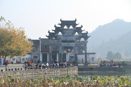 Hong Village in Anhui Chinaのeditorial素材