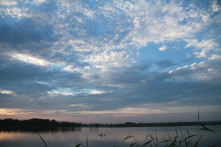 Sunset Lakeの写真素材