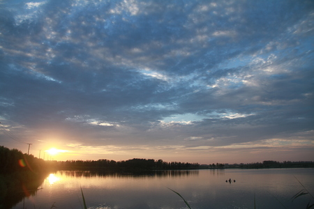 Sunset Lakeの写真素材