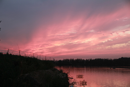 sunset sceneryの写真素材