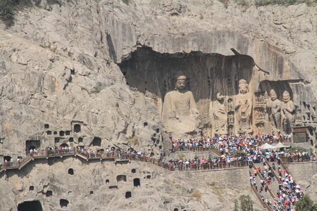 Longmen Grottoes, chinaのeditorial素材