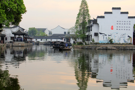 Scenery in the ancient town of Xitangのeditorial素材