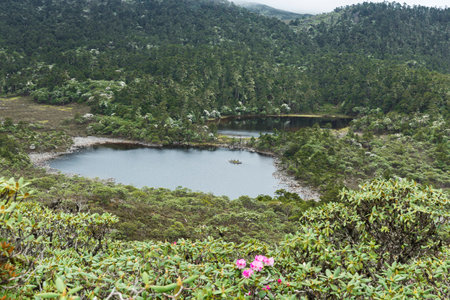 Laojun Mountain National Park Ninety-nine Dragon Ponds,
Mount Laojun, Laojunshanの写真素材