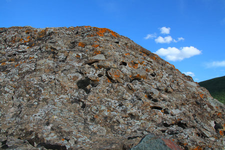 Huge rock on Tibetan Plateau, Qinghai, China