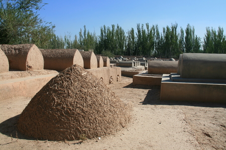 Old Uyghur tombs in Kashgar, Xinjiang, Chinaの写真素材
