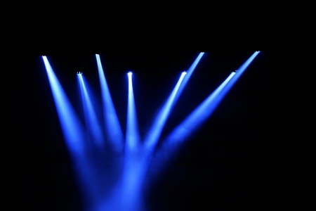 stage lighting effect in the darknessの写真素材
