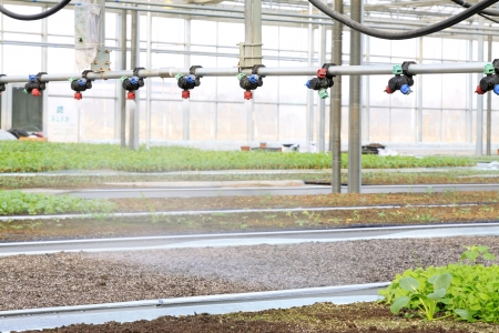 Smart spraying equipment in the Leting modern agricultural garden の写真素材