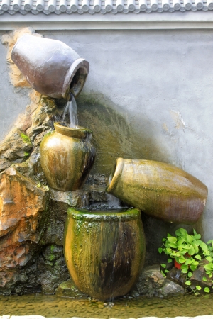 Water vat decorative landscape in the Leting modern agricultural parkの写真素材