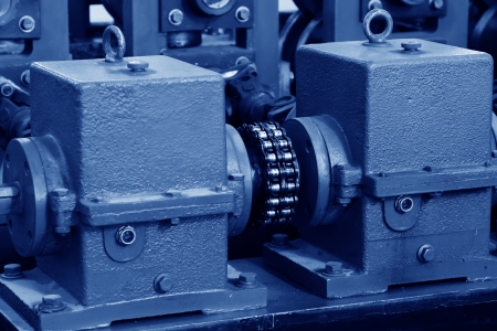 machinery and equipment in a workshop, in a manufacturing factoryの写真素材