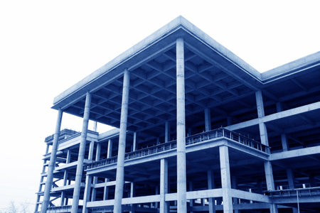 unfinished high rise building, north china のeditorial素材
