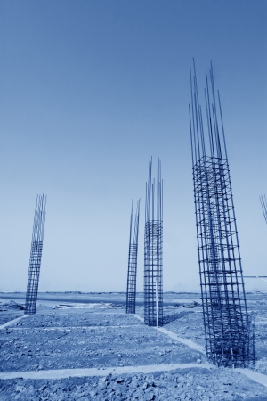 Rebar Engineering at a construction site, north china の写真素材
