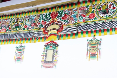 Shadow play puppet props -- lantern, closeup of photoの写真素材