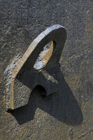 Cast iron parts in a factory, closeup of photoの写真素材
