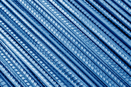 steel rebar in a construction site in a construction site 