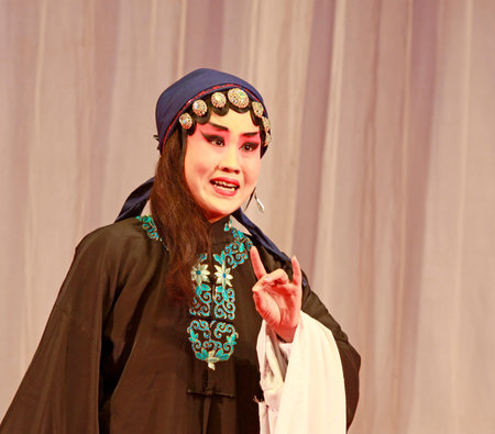 LUANNAN COUNTY - NOVEMBER 25: The ancient costume PingJu  QianKun-Fu-Shou Mirror still in the...