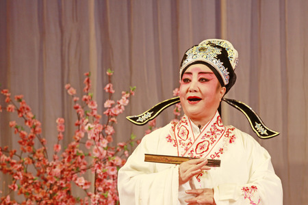 LUANNAN COUNTY - NOVEMBER 25: The ancient costume PingJu " Face peach blossom " still in the ChengZhaoCai grand theater, on november 28, 2013, luannan county, hebei province, china.
のeditorial素材
