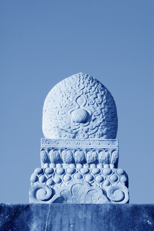 stone carving decoration, in the Eastern Tombs of the Qing Dynasty, on december 15, 2013, ZunHua, hebei province, China.のeditorial素材