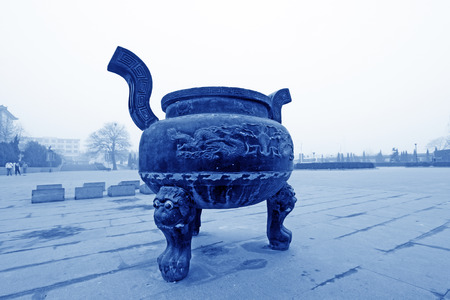 JING COUNTY - DECEMBER 8: The Kaifu temple incense burner, on december 8, 2013, jing county, hebei province, China. 
のeditorial素材
