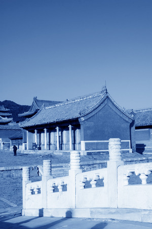 ZUNHUA - DECEMBER 15: The waiting room for officials and stone bridge building landscape, in the Eastern Tombs of the Qing Dynasty, on december 15, 2013, ZunHua, hebei province, China. 
のeditorial素材