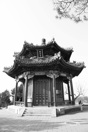 BEIJING - DECEMBER 22: The Jifang Pavilion landscape architecture of the Jingshan Park, December 22, 2013, Beijing, China. 
のeditorial素材