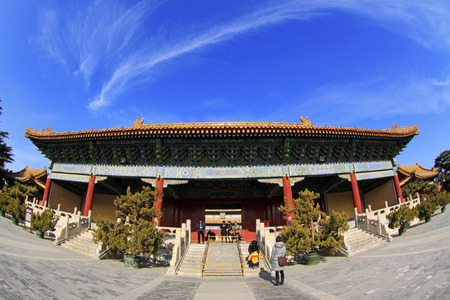 BEIJING - DECEMBER 22: The halberd gate landscape architecture of the Imperial Ancestral Temple, on december 22, 2013, beijing, china.
 のeditorial素材