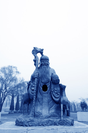 CANGZHOU - DECEMBER 8: The stone carving antarctic god man in the WuQiao acrobatics world scenic spots, on december 8, 2013, cangzhou, hebei province, China. 
のeditorial素材