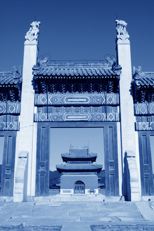 ZUNHUA - DECEMBER 15: The dragon-phoenix door and stone floor landscape architecture, in the Eastern Tombs of the Qing Dynasty, on december 15, 2013, ZunHua, hebei province, China. 
のeditorial素材