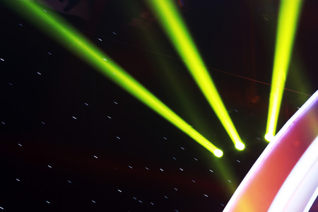 stage lighting effect in the darkの写真素材