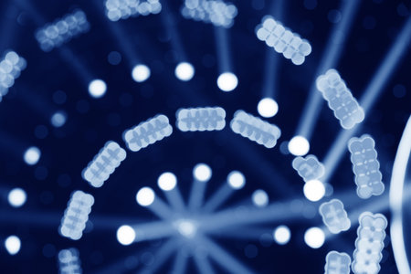 stage lighting effect in the dark 