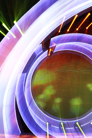 stage lighting effect on the stageの写真素材