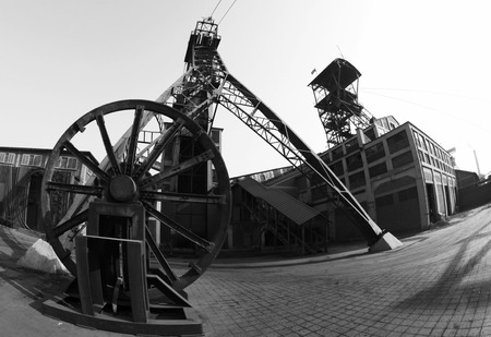 TANGSHAN - JANUARY 2: The mine derrick in the Kailuan national mine park, on January 2, 2014, tangshan city, hebei province, China. 
 のeditorial素材
