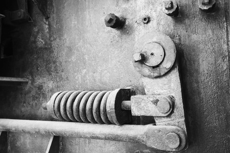 nostalgia of mechanical parts in a factoryの写真素材