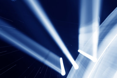 stage lighting effect in the dark 