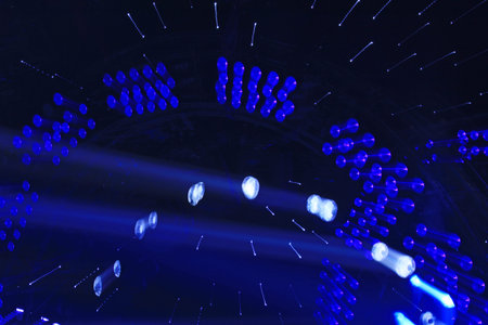stage lighting effect in the dark 