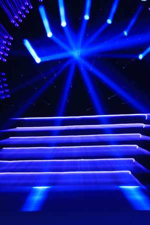 stage lighting effect in the dark 